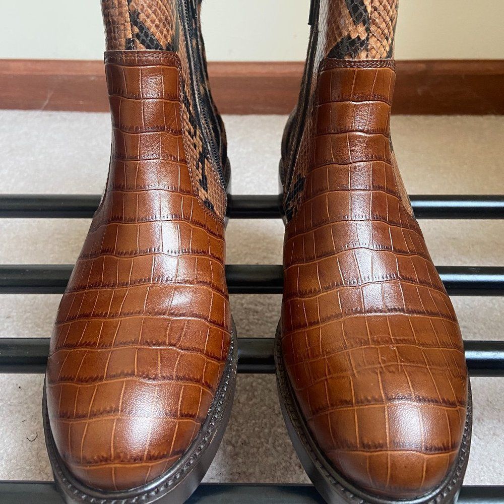 JEFFREY CAMPBELL Women Edmond Chelsea Leather Boots - NEW NWOB